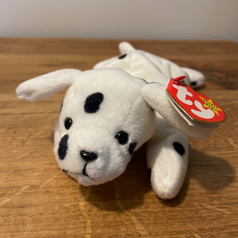 Sparky Dalmatian Dog Ty Beanie Babies White Black 1996 – New Tag On VINTAGE